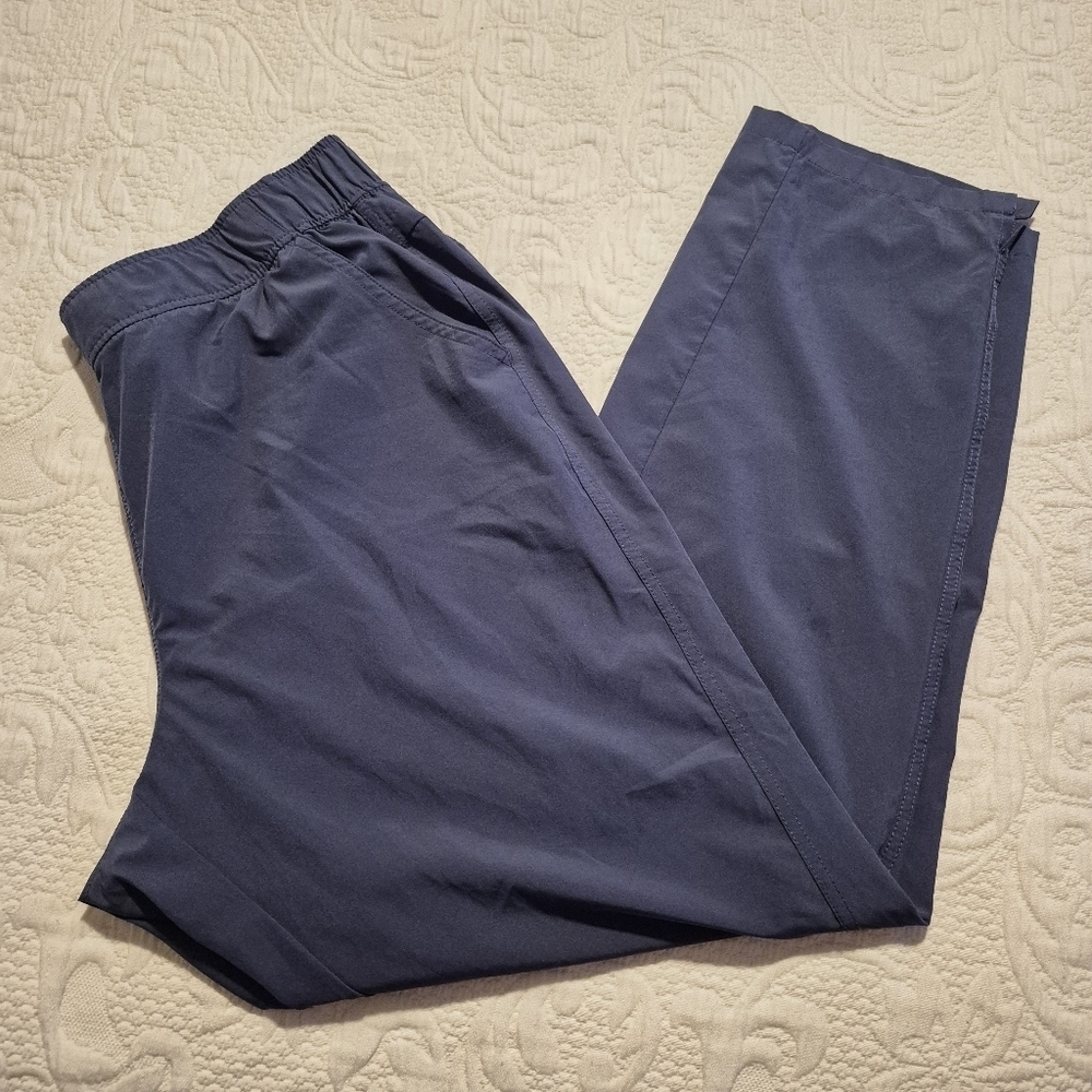 Eddie Bauer women's Large light weight pull on ankle pants VGUC